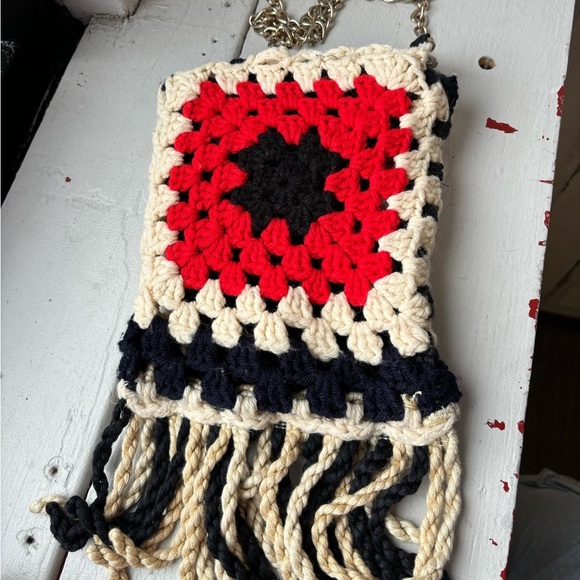 Crochet knit crossbody bag - Picture 2 of 7
